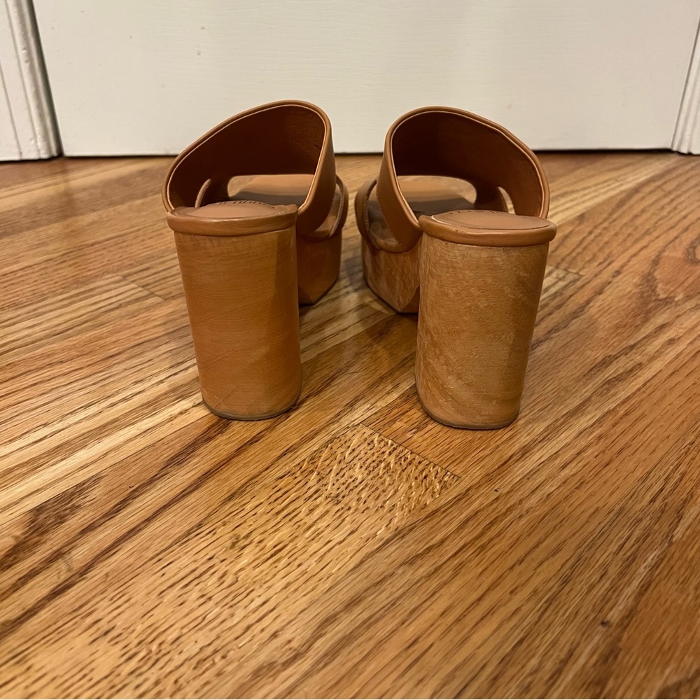 Charlotte Stone Nina Clogs Brown Tan Leather Women’s 7 - Picture 8 of 10